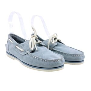 Timberland Men's Icon Blue Suede Classic 2-Eye Boat Shoes - Size 8.5